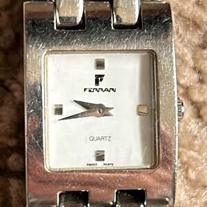 Ferrari women’s vintage silver Y2K swiss made stainless steel bracelet‎ watch